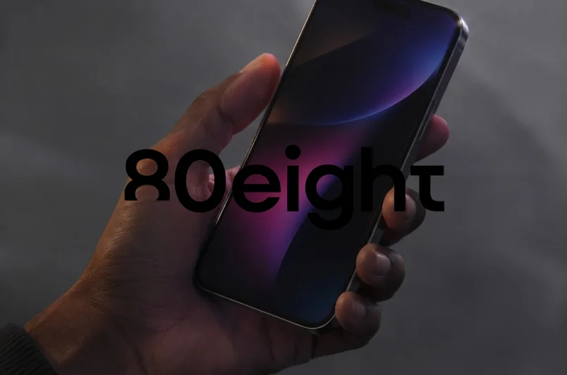 Incorrect: the wordmark over a photograph of a phone