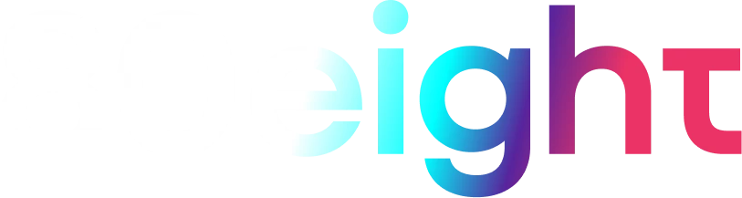 The gradient 80eight wordmark on black